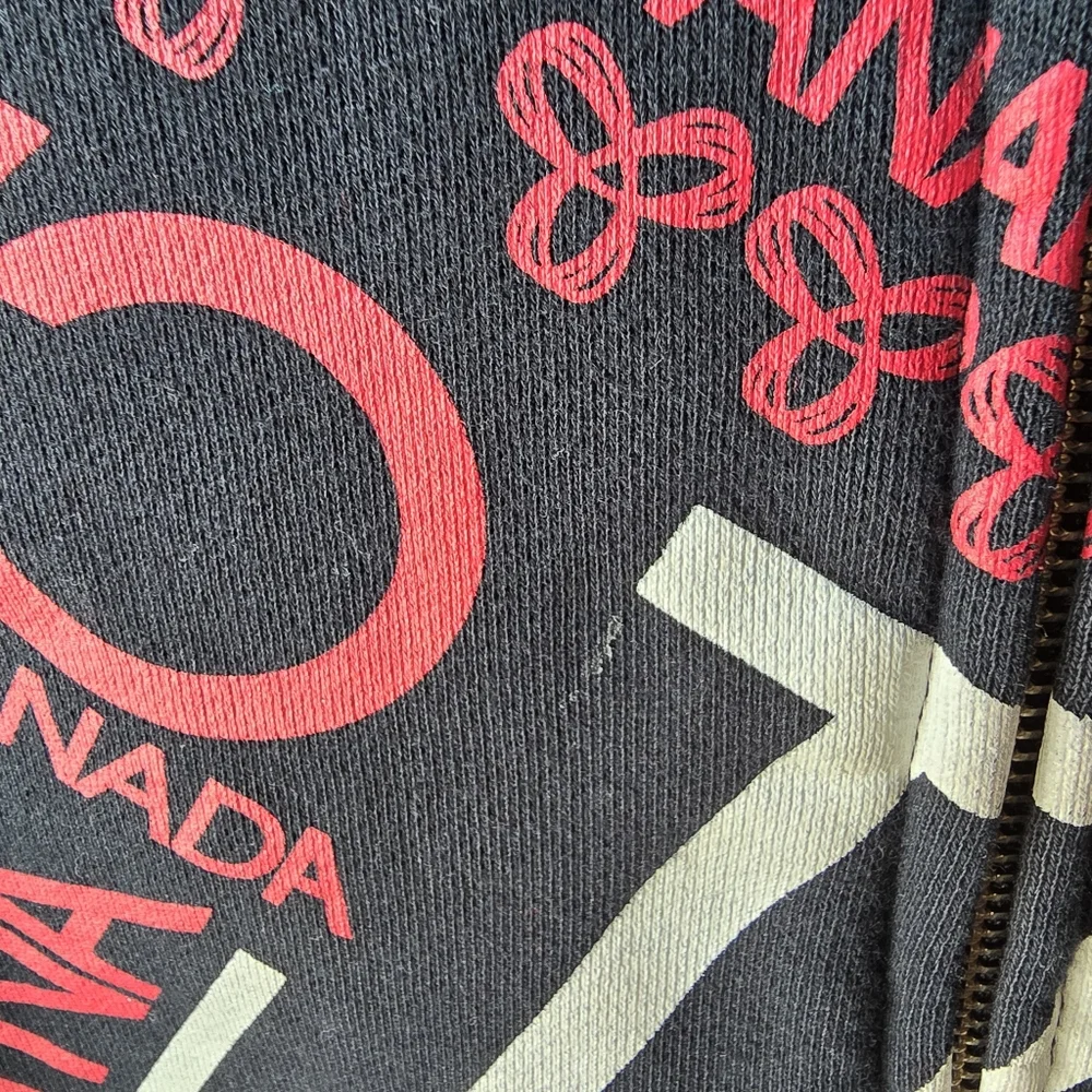 TNA Canada Zip Up Hoodie Black Red White Womens Medium - Picture 4 of 11